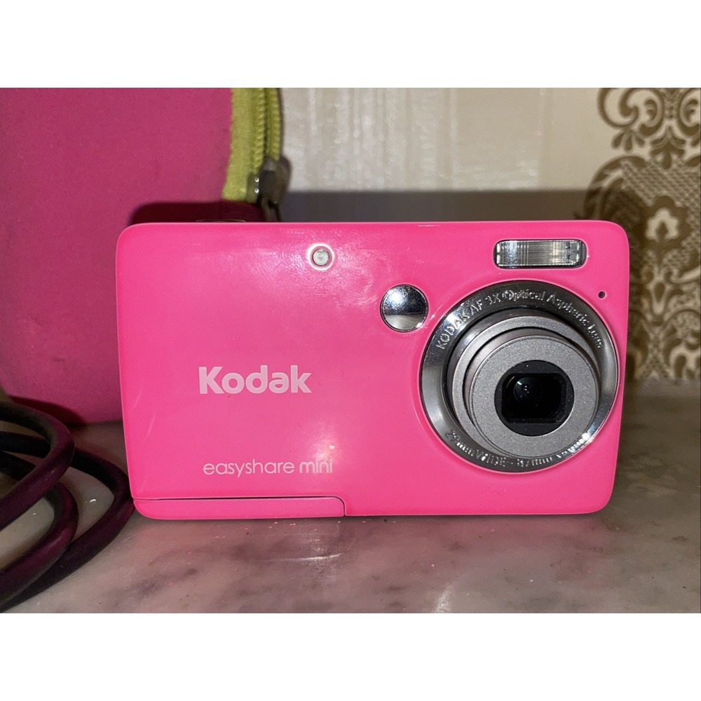 Kodak Digital Camera EasyShare Mini M200 Hot Pink 10.0MP w/ Case & Battery - Picture 3 of 15